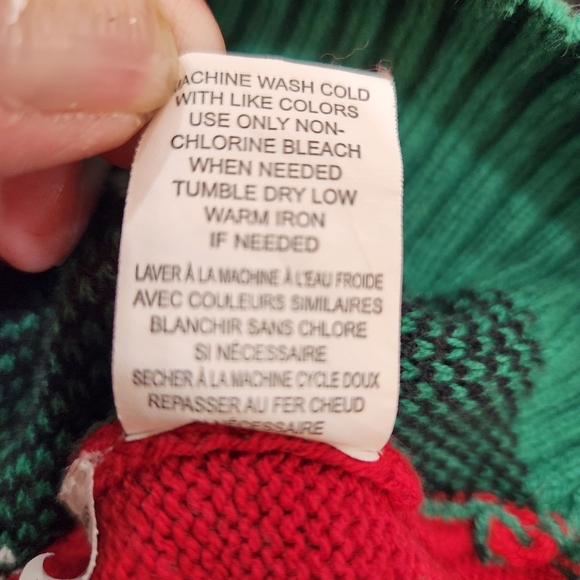 Ugly Christmas Sweater Let It Glow Reindeer Sweater Men's Large Red Green Black - Picture 8 of 13